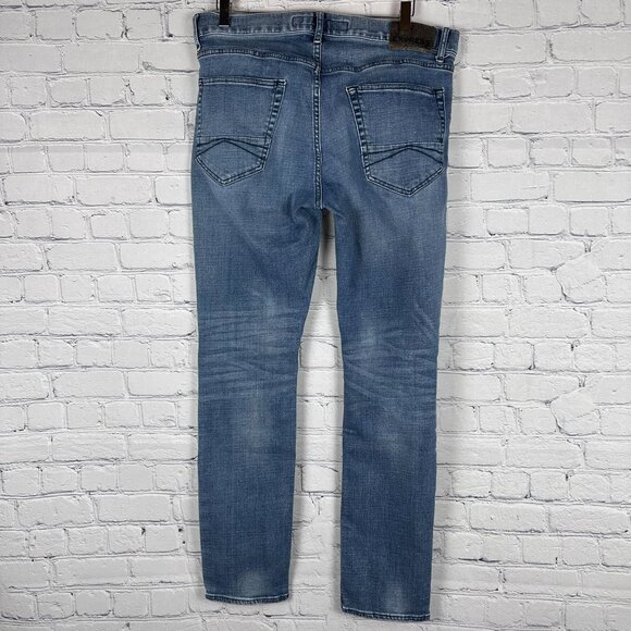 Express Men's Alec Skinny Fit Skinny Leg Jeans, Size W34 x L32, Medium Blue Wash - Picture 6 of 12